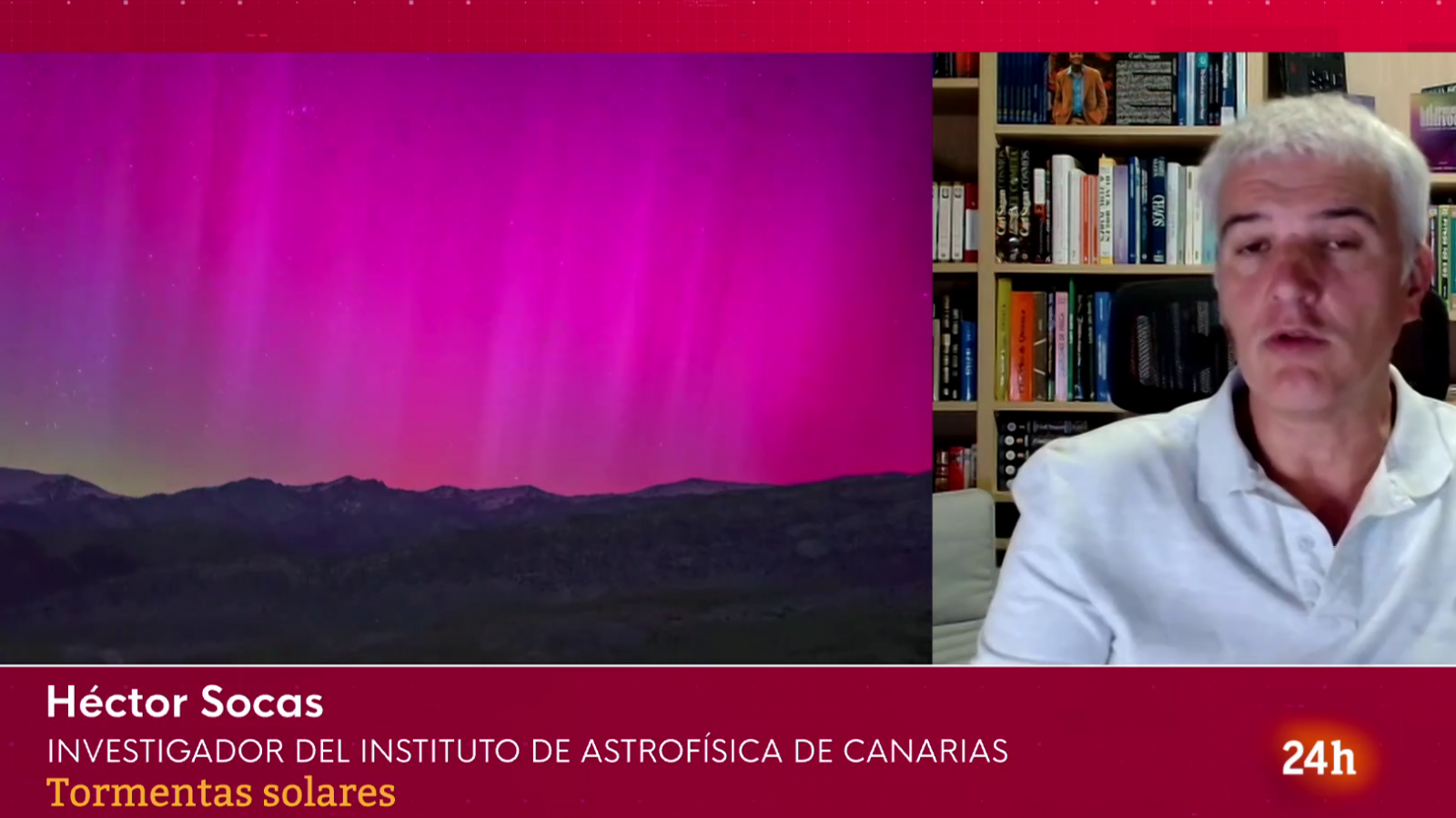 Héctor Socas: "Las tormentas solares son erupciones muy energéticas que se producen en el Sol"