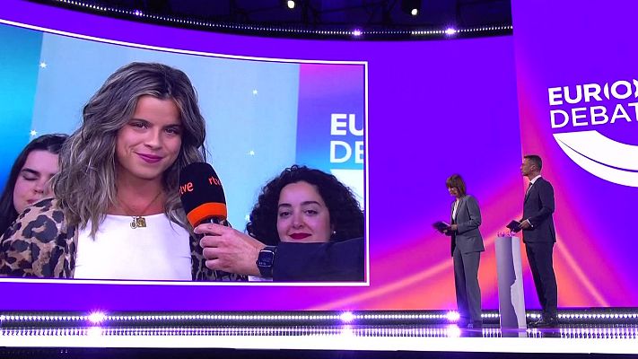 Especiales informativos - Una joven española pregunta a los candidatos a presidir la Comisión Europea por los pasos para frenar el cambio climático