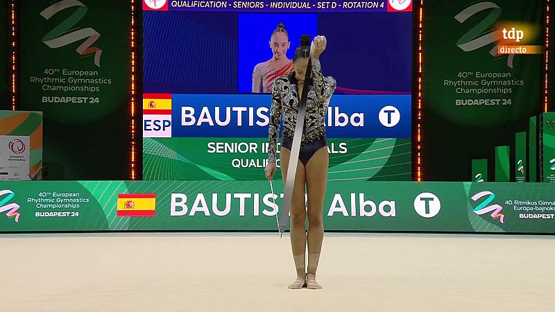 Europeo gimnasia rítmica 2024 | Alba Bautista lidera en cinta - Gimnasia rítmica | Ver