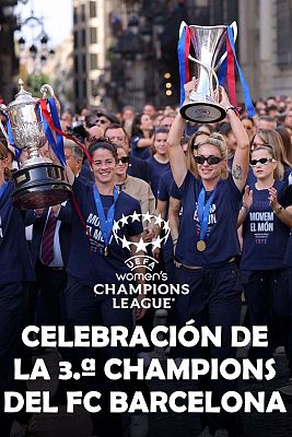 Champions League - El Barça celebra el póker de títulos ante una marea enfervorecida en las calles de Barcelona