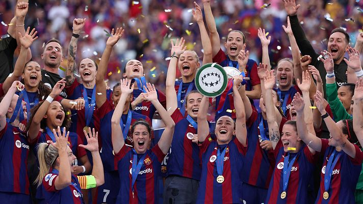 Fiesta de celebración FC Barcelona UEFA Women Champions League