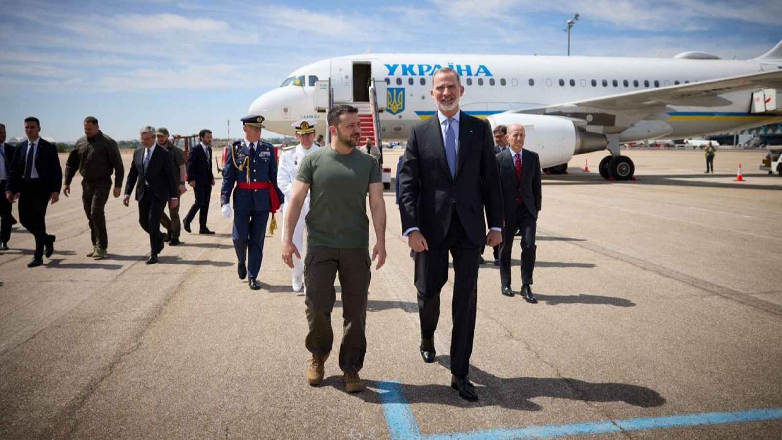 El rey recibe a Zelenski en su visita a España