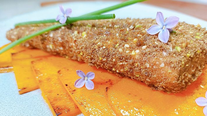 Saber vivir - Salmón rebozado a la plancha de pan duro