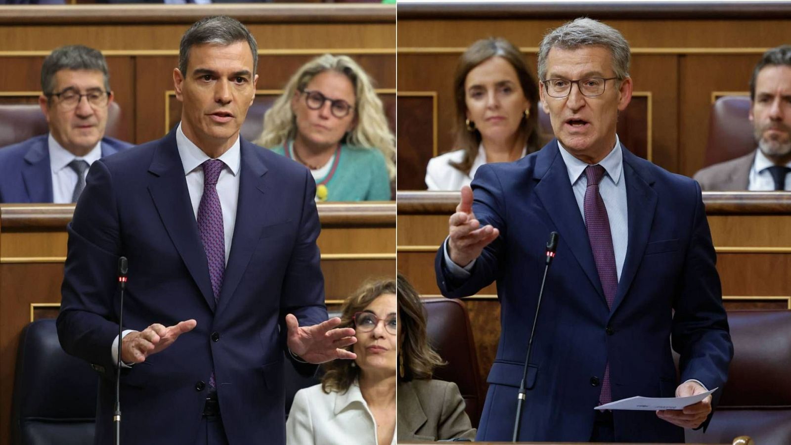 Feijóo acusa a Sánchez de "tapar" la investigación a su esposa y éste le reprocha sus gobiernos con Vox