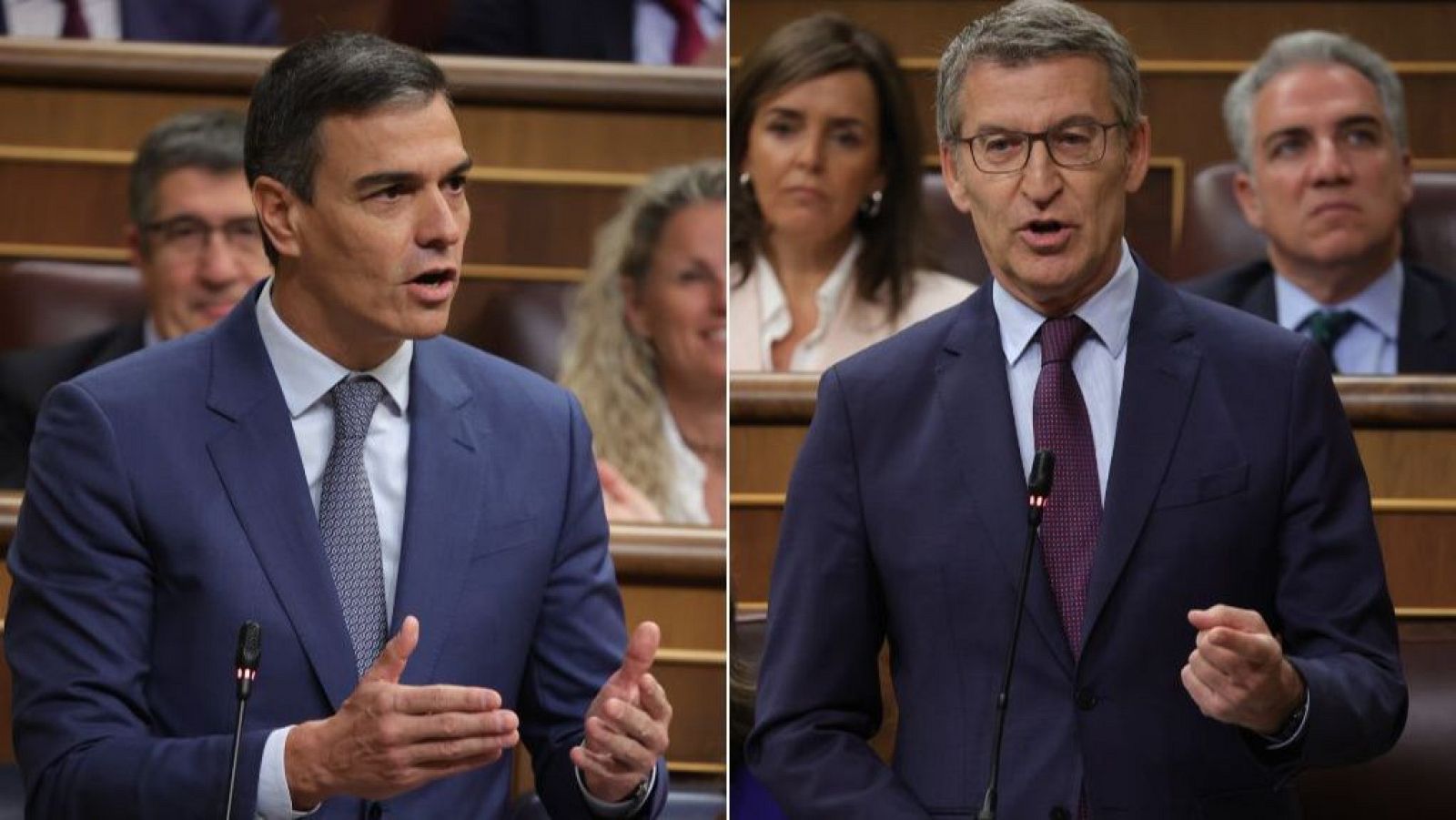 Feijóo dice que "Moncloa está investigada por corrupción" y Sánchez le reprocha sus pactos con Vox | Ver