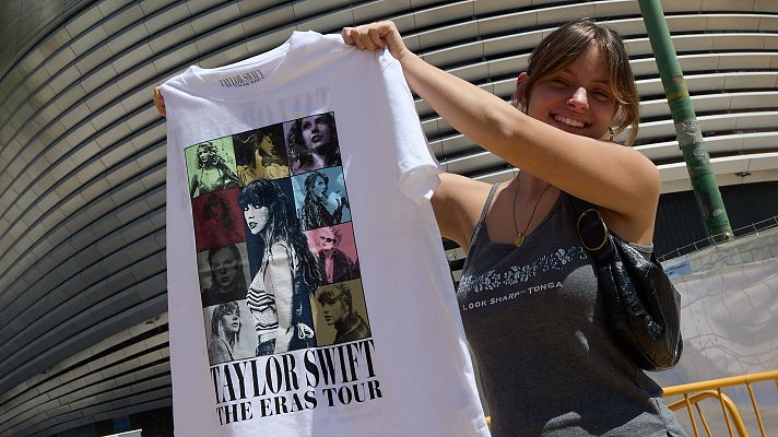 Telediario 1 - Taylor Swift llega a Madrid con su exitosa gira con la que está recorriendo el mundo