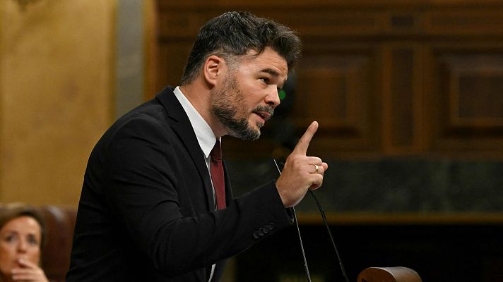 Rufián (ERC), sobre la amnistía: "Es el resultado de todo un independentismo unido"