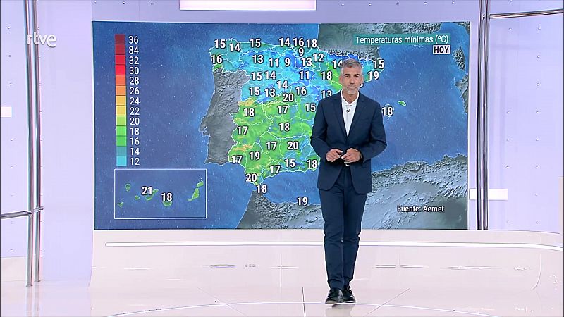 Temperaturas máximas elevadas en el Guadalquivir, interior de Huelva, en Extremadura y en el sur de Castilla-La Mancha - ver ahora