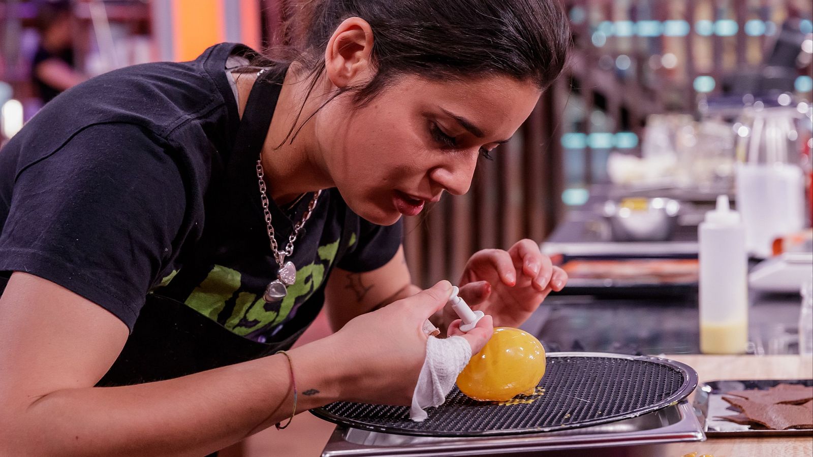 Ángela brilla con un postre de alta dificultad