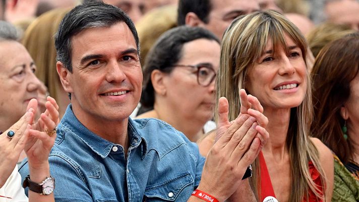 Telediario 2 - Sánchez critica la citación de su esposa a cinco días del 9J