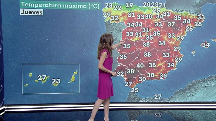 Ascenso localmente notable de las máximas en zonas del alto Ebro e Ibérica