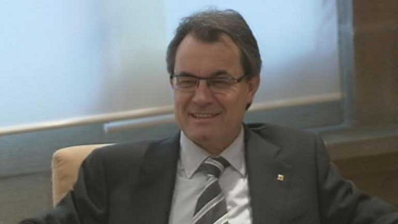 Mas y Junqueras se reúnen en el Palau de la Generalitat