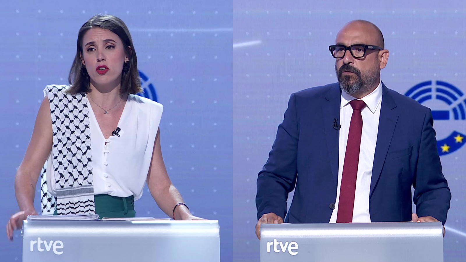 Montero (Podemos) pide "romper el consenso bélico" en la UE y Cañas (Cs) le contesta: "Nunca dices que la guerra la provoca Putin" - Especiales informativos | Ver