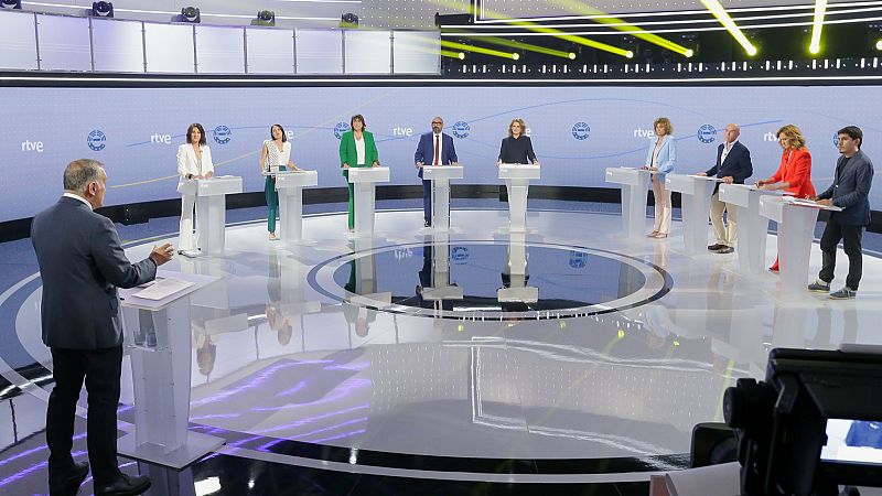 Los candidatos del 9J defienden su modelo de Unión Europea en el minuto final del debate decisivo en RTVE