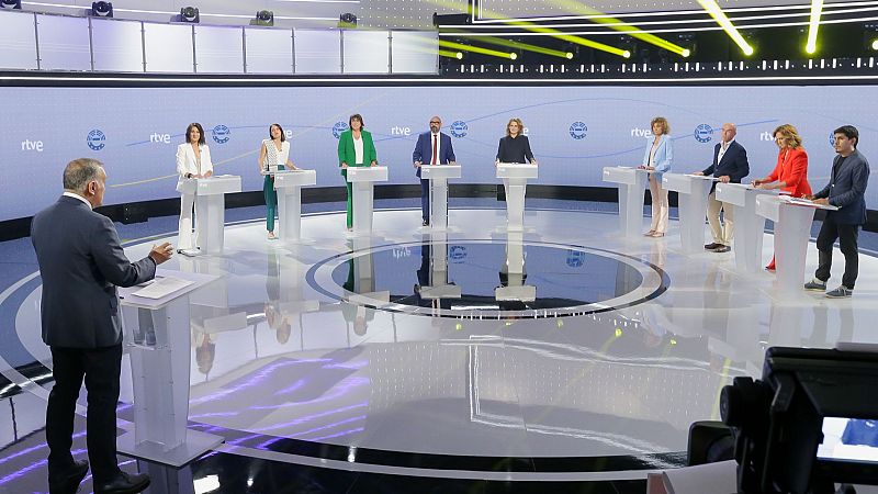 Los candidatos del 9J defienden su modelo de Unin Europea en el minuto final del debate decisivo en RTVE