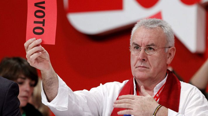 Telediario 1 - Lara sitúa como reto de IU convencer a los defraudados del PSOE