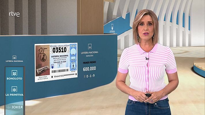 Sorteo de la Lotería Nacional del 08/06/2024