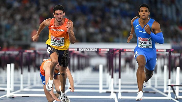 Quique Llopis, subcampeón de Europa en los 110 metros vallas