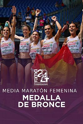 Espaa, bronce por equipos en el medio maratn femenino