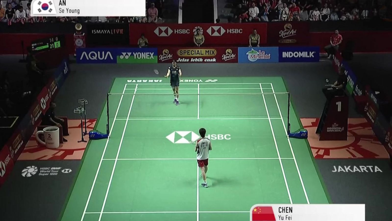 Badminton - BWF World Tour Super 1000 Indonesia Open. Final Femenina: An Se Young - Chen Yu Fei