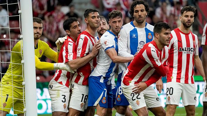 Resúmenes de LaLiga - Sporting - Espanyol: resumen ida semifinales playoff ascenso a Primera División