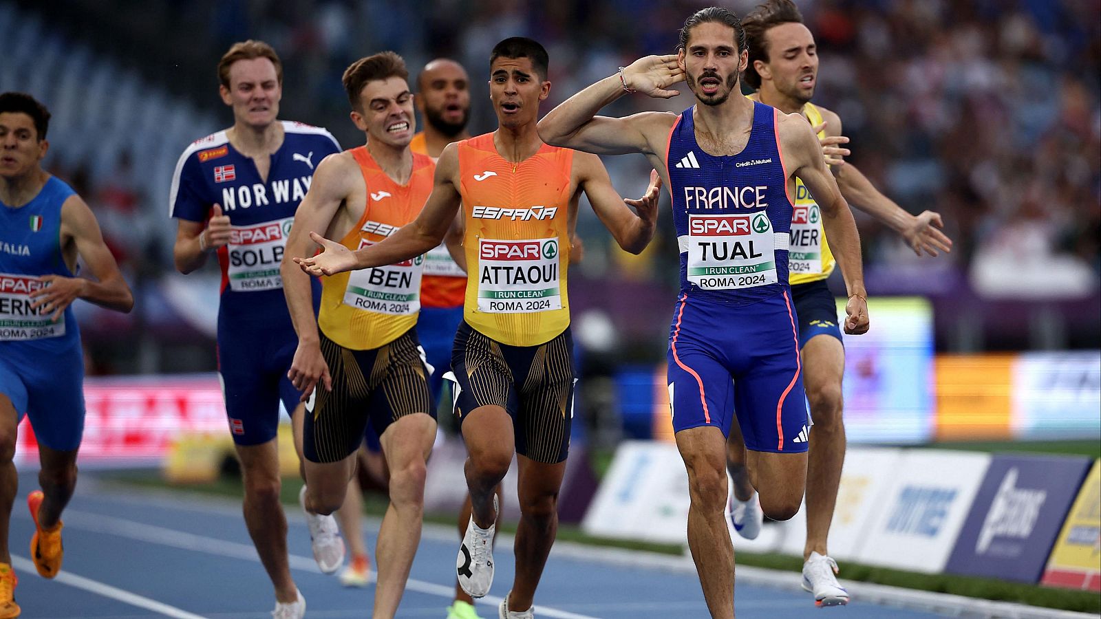 Europeo de atletismo: Mohamed Attaoui, plata en la final de 800 m