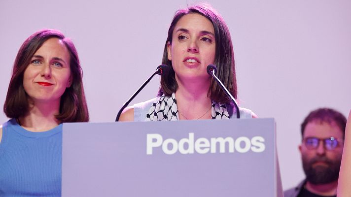 Irene Montero califica de "paso necesario" los dos escaños de Podemos en las europeas