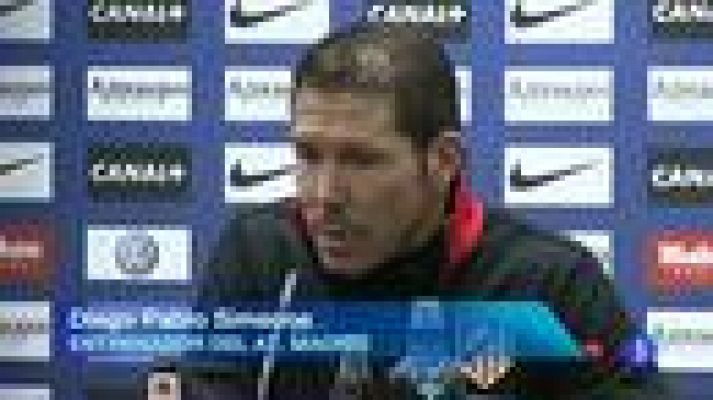 Telediario 1 - Simeone: "La realidad es que el Barça presiona mucho"