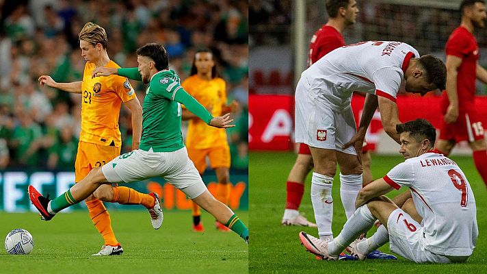 Lewandowski y Frenkie De Jong no se podrán enfrentar en el Países Bajos-Polonia por lesión