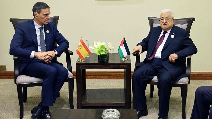 Telediario 1 - Sánchez anuncia un paquete de ayuda a Palestina de 16 millones de euros