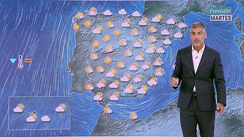 Chubascos y tormentas localmente fuertes en Andalucía occidental, interior este peninsular y Baleares - ver ahora