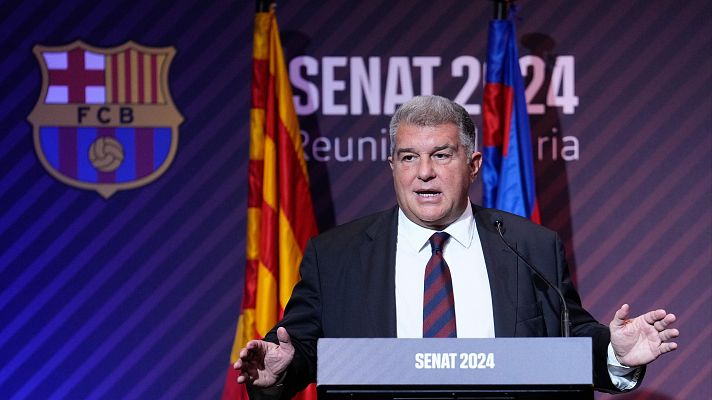 Telediario 2 - Joan Laporta, sobre el FC Barcelona: "El club dará resultados operativos positivos"