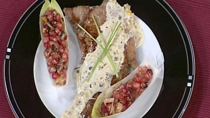 Cocina con Sergio - Entrecotes a la pimienta con salpic