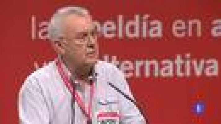 Telediario 1 - Lara, reelegido al frente de IU