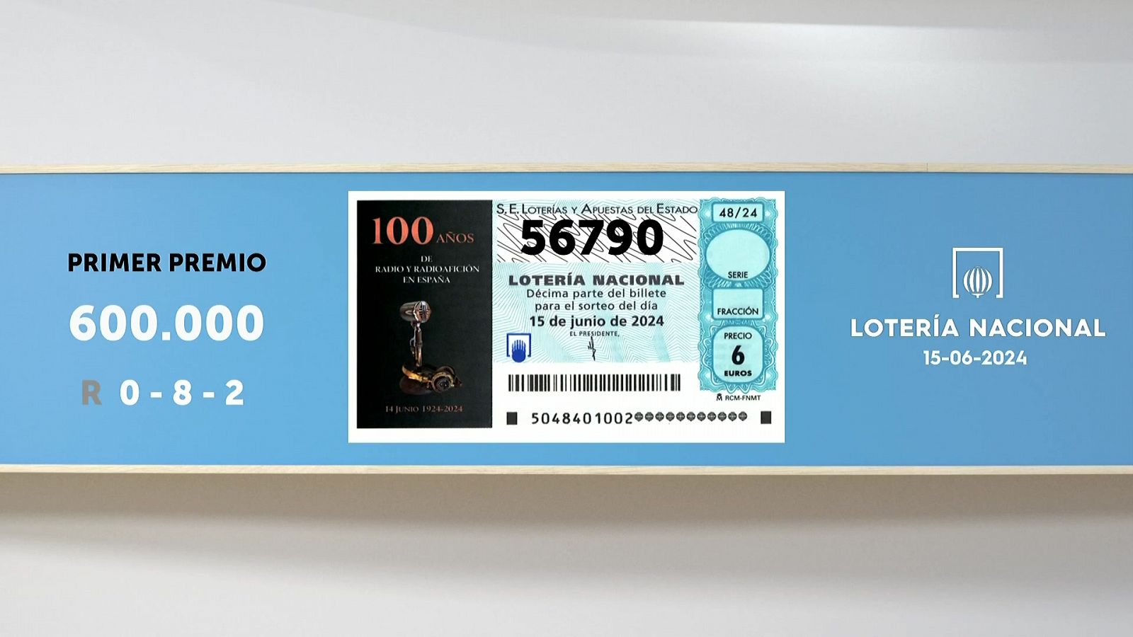 Sorteo de la Lotería Nacional del 15/06/2024 - Ver ahora