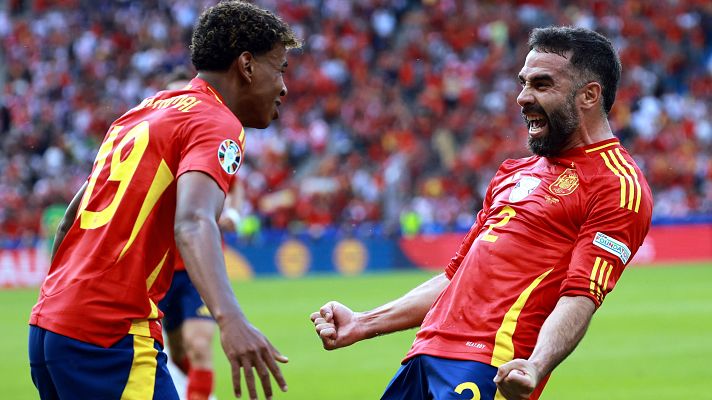 El gol de Carvajal a Croacia tras un gran pase de Lamine Yamal