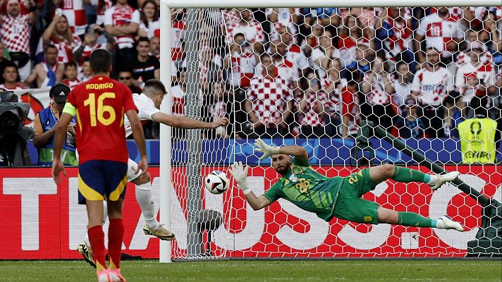 Eurocopa - La jugada más rocambolesca del debut de España: error de Unai, penalti de Rodri, paradón y gol anulado a Croacia