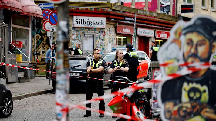 La Policía alemana reduce a un hombre con un hacha en Hamburgo antes de un partido de la Eurocopa