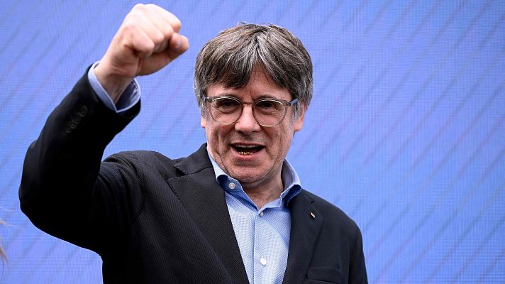 Telediario 1 - Puigdemont denuncia el "chantaje" de Sánchez a ERC