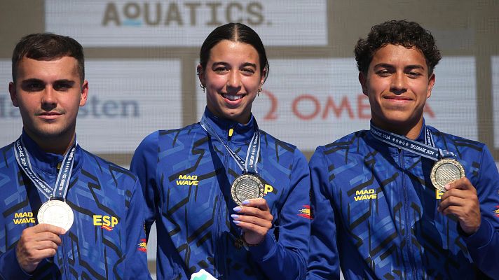 El equipo español de salto mixto consigue el oro en el Campeonato de Europa de natación