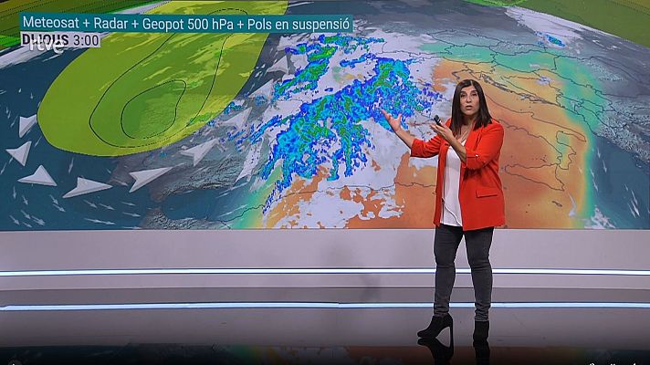 Ruixats, tempestes i menys calor l'últim dia de la primavera