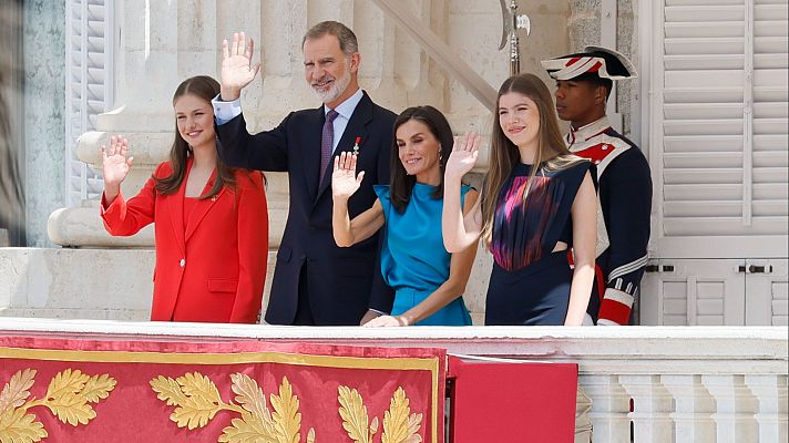 Telediario 1 - La Familia Real celebra el décimo aniversario del reinado de Felipe VI