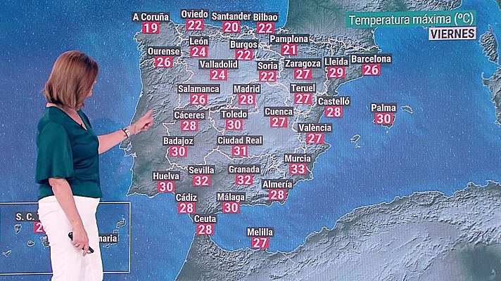 Intervalos de viento fuerte en litorales del sureste peninsular y zonas expuestas de Canarias. Rissagas en Menorca