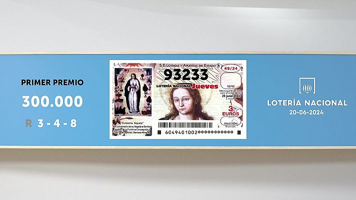 SELAE - Sorteo de la Lotería Nacional del 20/06/2024