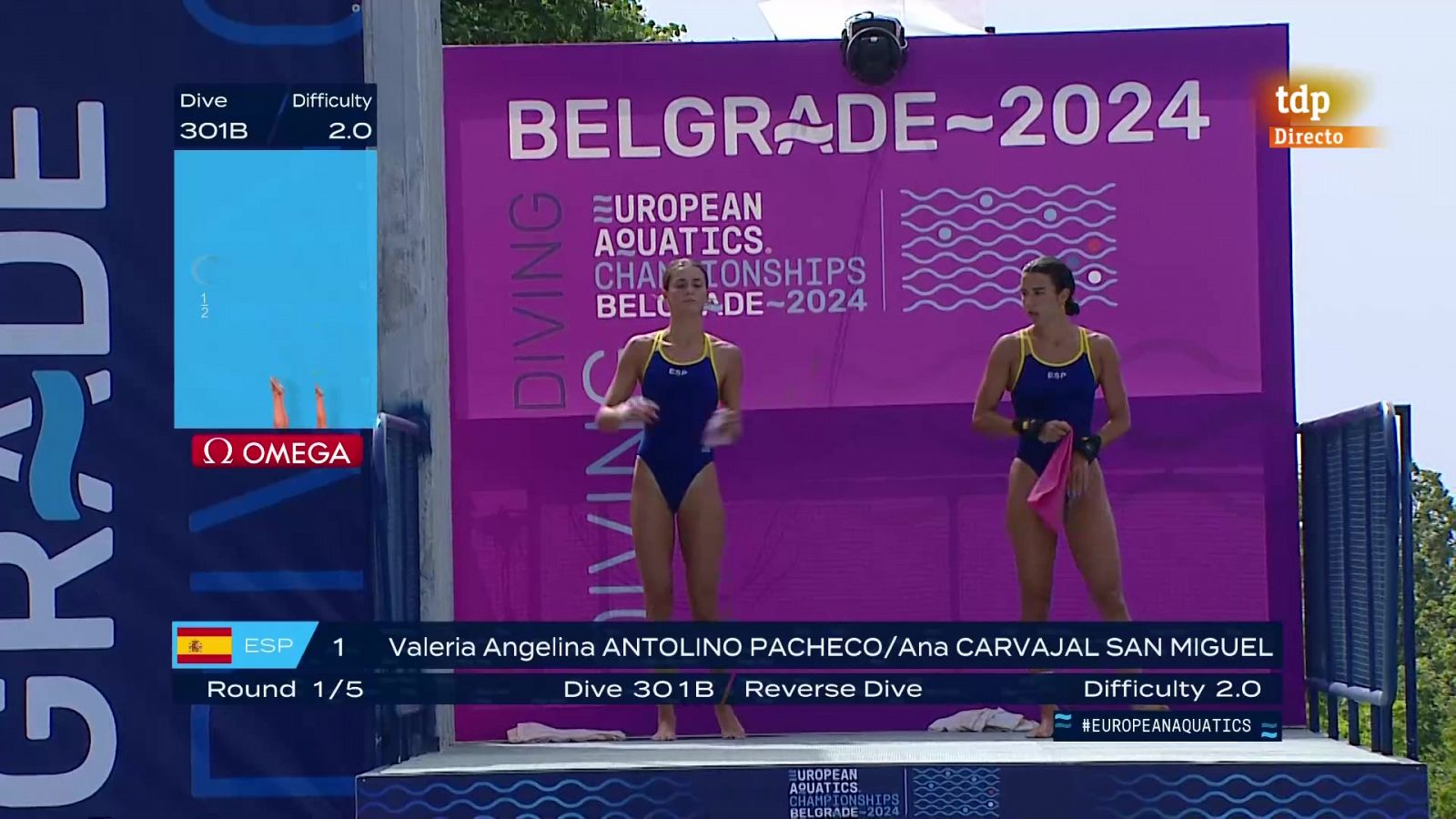 Ana Carvajal y Valeria Antolino, plata en el Europeo en saltos 10m