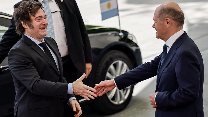 Telediario Fin de Semana - Milei se reúne con Scholz en una polémica visita a Alemania