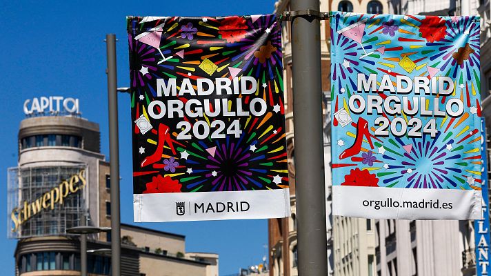 Telediario 1 - Polémica con el cartel del Orgullo de Madrid 2024: asociaciones LGTBI critican que perpetúa estereotipos