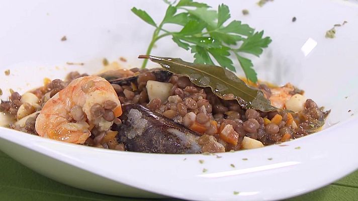 Saber vivir - Receta de lentejas con frutos del mar