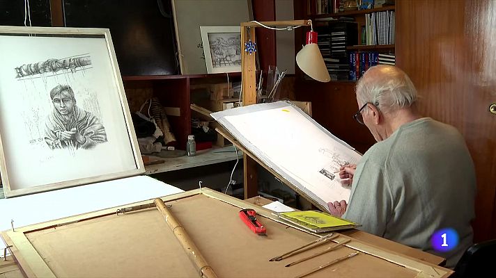 L'Informatiu - El dibuixant Joan Mataró ens descobreix la seva tècnica artística única