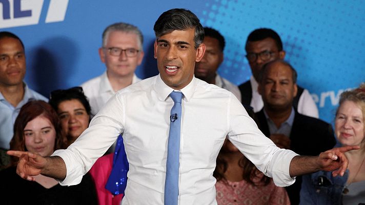 Telediario 1 - El caso de las apuestas de conservadores sobre la fecha de las elecciones británicas eclipsa la campaña